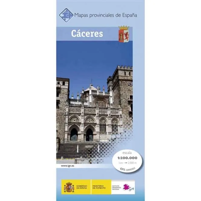 CNIG Spanish Provincial Road Maps (1:200k) - Caceres