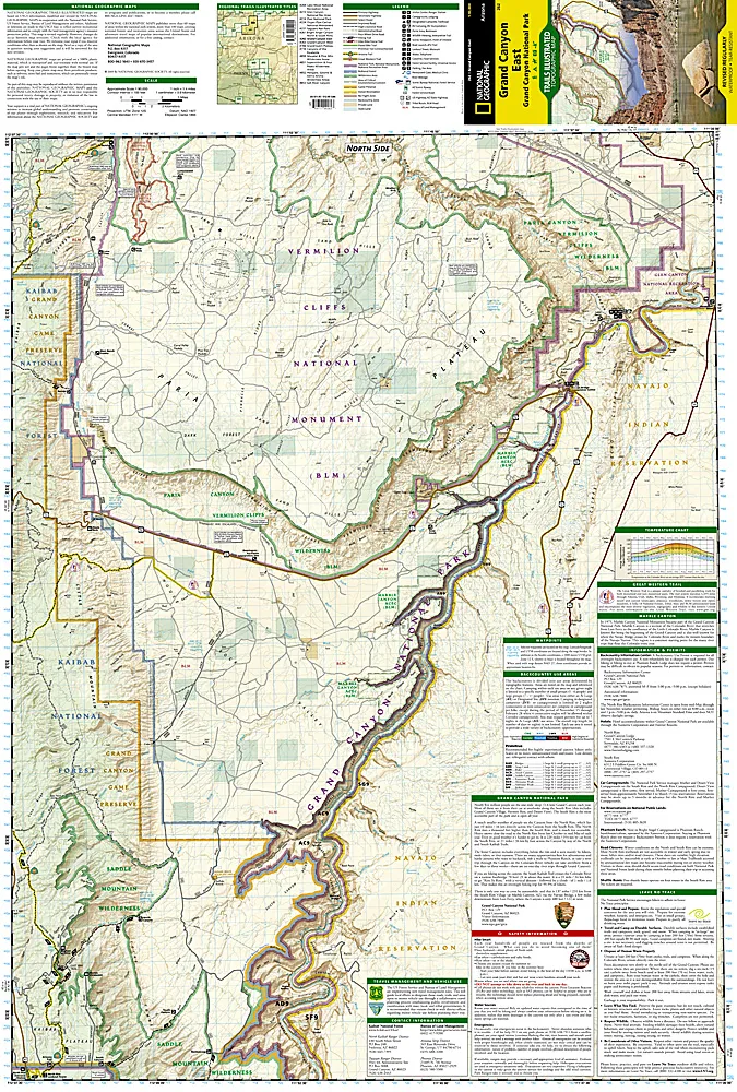 National Geographic - Trails Illustrated Maps - Grand Canyon East - Image 2