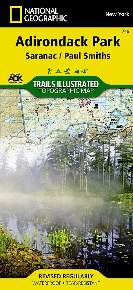National Geographic - Trails Illustrated Maps - Adirondack Pk Saranac