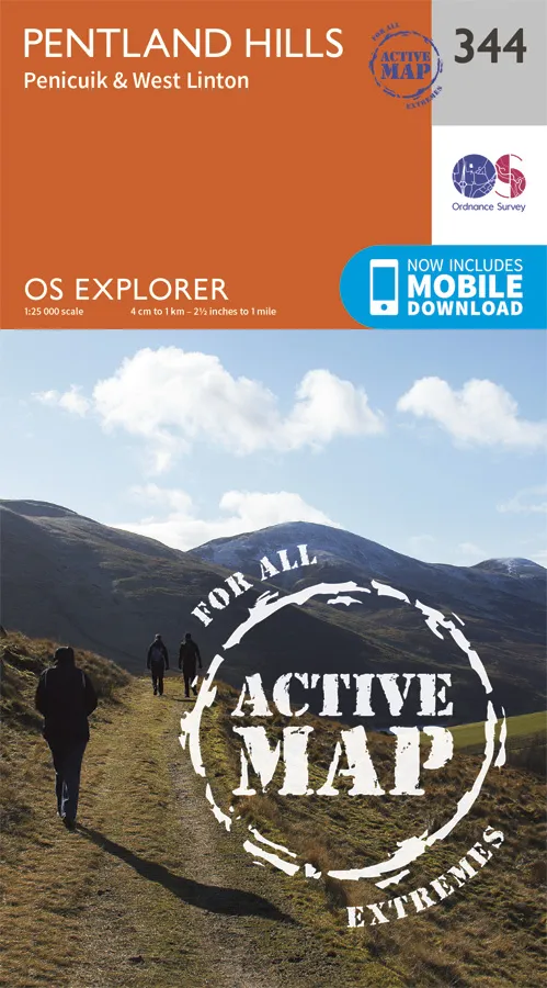 OS Explorer Active - 344 - Pentland Hills