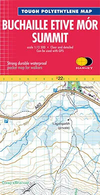 Harvey Summit Map - Buchaille Etive Mor