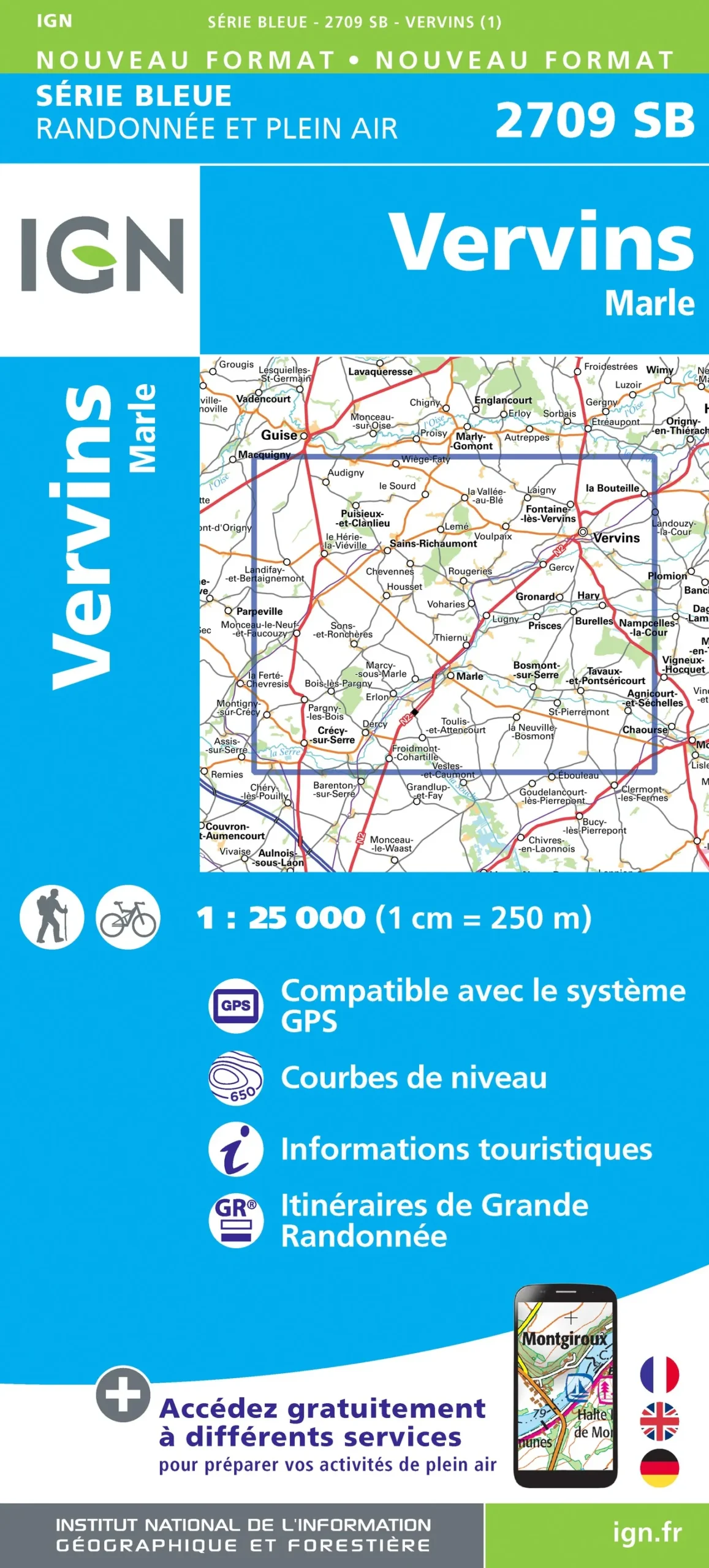 IGN Top 25 - Serie Bleu - Vervins / Marle 2709 - Image 2