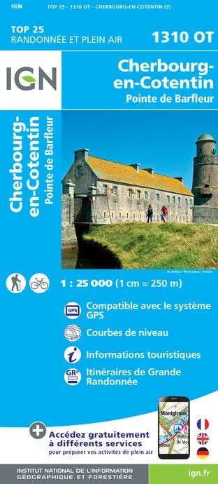 IGN Top 25 - Cherbourg-en-Cotentin / Pointe de Barfleur