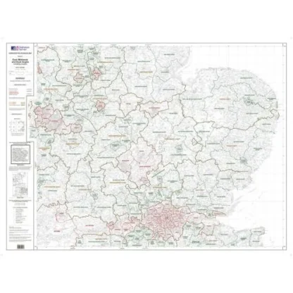 OS Admin Boundry Map - East Midlands