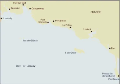 Imray C Chart - Benodet to Presqu'ile de Quiberon (C38)