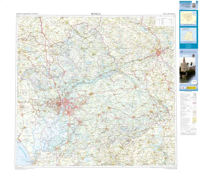 CNIG Spanish Provincial Road Maps (1:200k) - Sevilla - Image 2