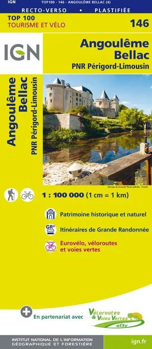 IGN Top 100 - Charente - Angoulême Cognac Confolens