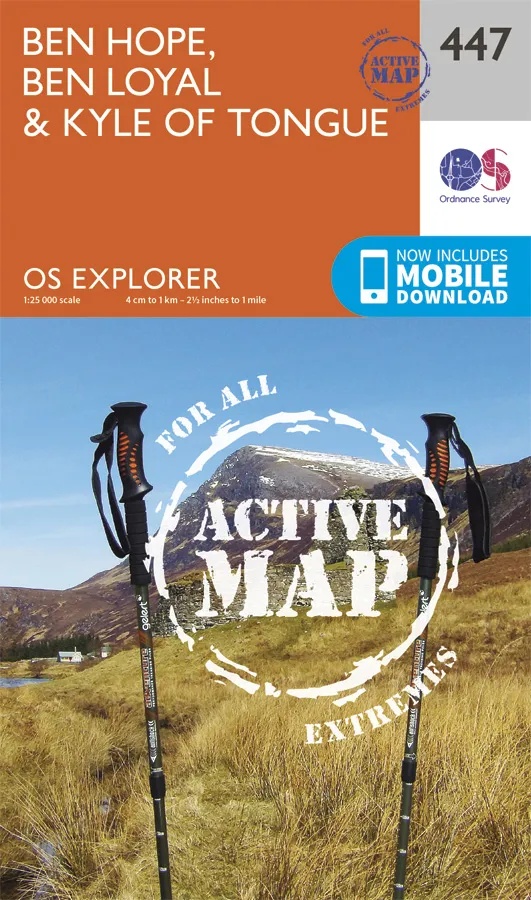 OS Explorer Active - 447 - Ben Hope, Ben Loyal & Kyle of Tongue