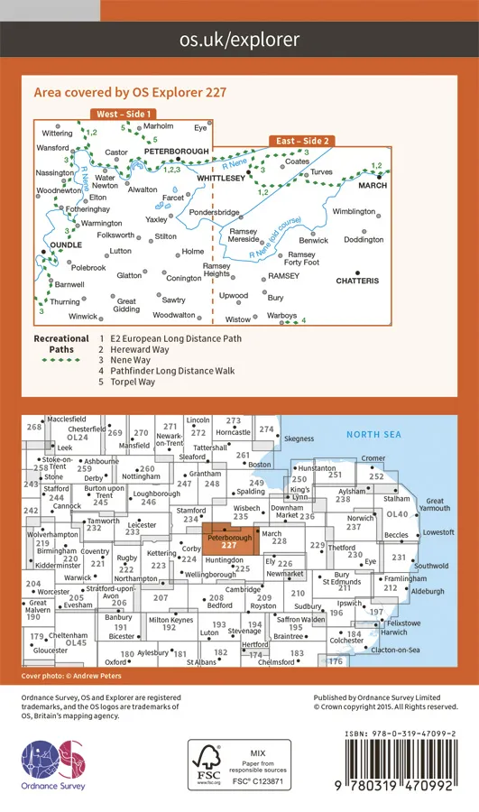 OS Explorer Active - 227 - Peterborough - Image 2