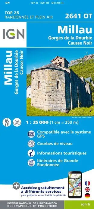 IGN Top 25 - Millau / Gorges de La Dourbie / Causse Noir - Image 2
