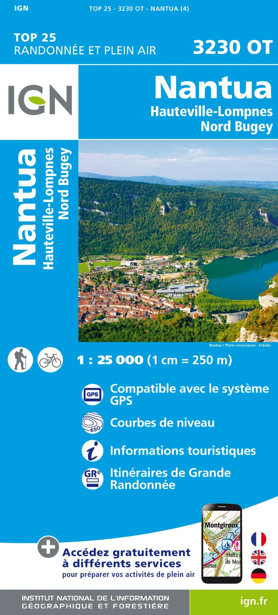 IGN Top 25 - Nantua / Hauteville-Lompnes / Nord Bugey
