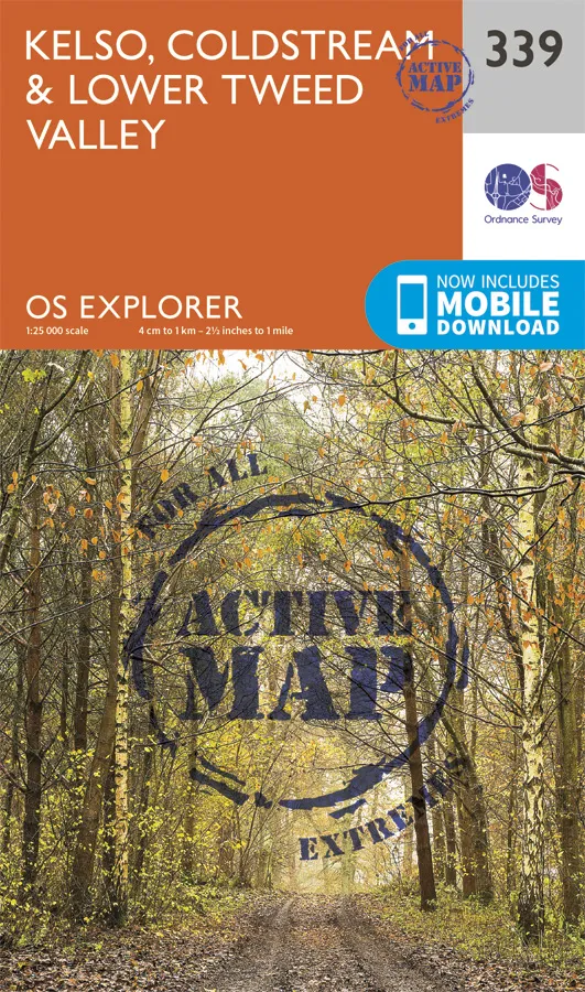 OS Explorer Active - 339 - Kelso, Coldstream & lower Tweed Valley