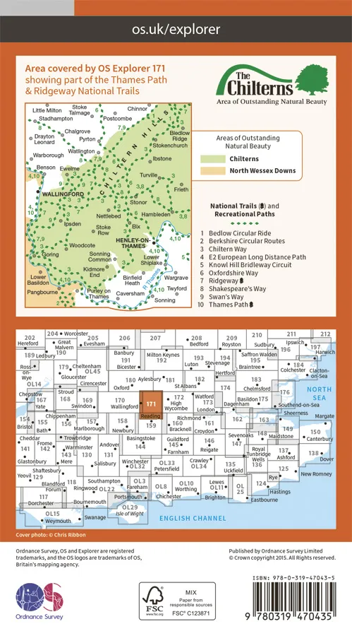 OS Explorer Active - 171 - Chiltern Hills West - Image 2