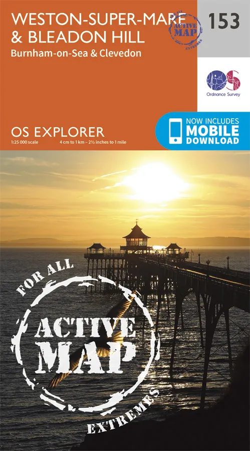 OS Explorer Active - 153 - Weston-super-Mare & Bleadon Hills