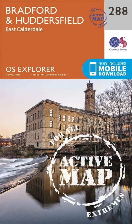 OS Explorer Active - 288 - Bradford & Huddersfield, East Calderdale