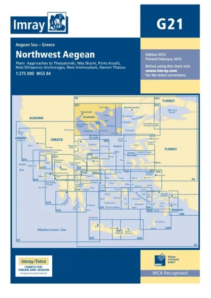 Imray G Chart - Northwest Aegean (G21)