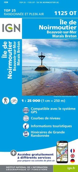 IGN Top 25 - Ile de Noirmoutier / Beauvoir-sur-Mer / Marais Breton - Image 2