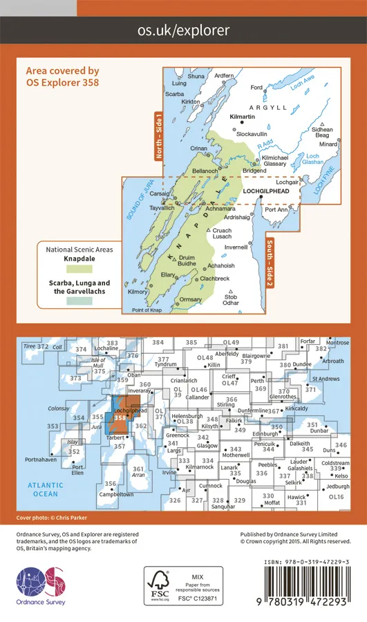 OS Explorer Active - 358 - Lochgilphead & Knapdale North - Image 2