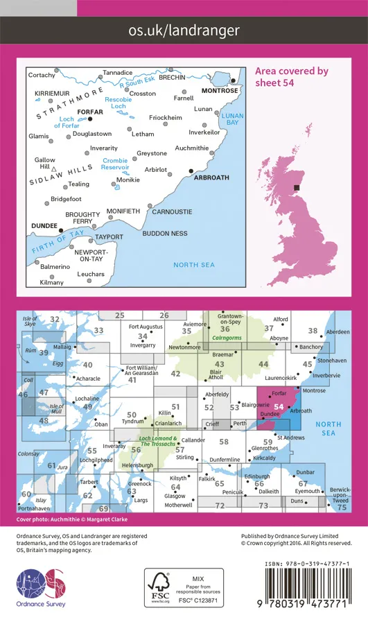 OS Landranger Active - 54 - Dundee & Montrose, Forfar & Arbroath - Image 2