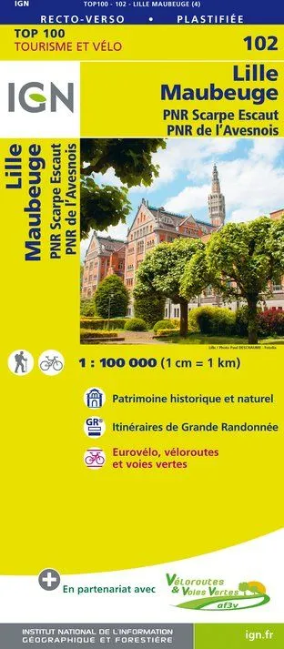 IGN Top 100 - Lille / Maubeuge / PNR Scarpe Escaut / PNR Avesnois
