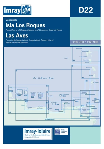 Imray D Chart - Isla Los Roques & Isla De Aves (D22)