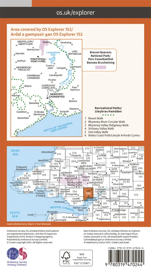 OS Explorer Active - 152 - Newport & Pontypool - Image 2