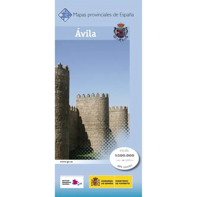 CNIG Spanish Provincial Road Maps (1:200k) - Avila