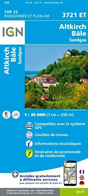 IGN Top 25 - Altkirch / Bâle / Sundgau