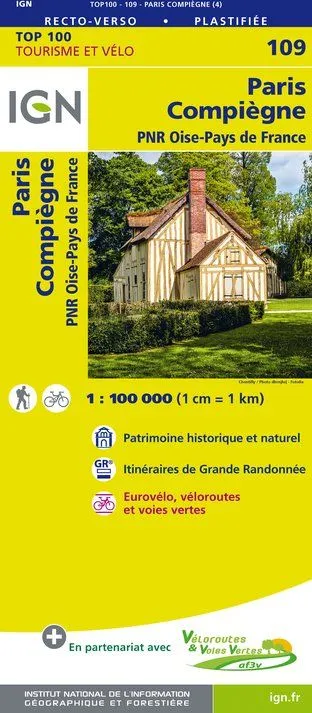 IGN Top 100 - Paris / Compiegne/ PNR Oise-Pays de France