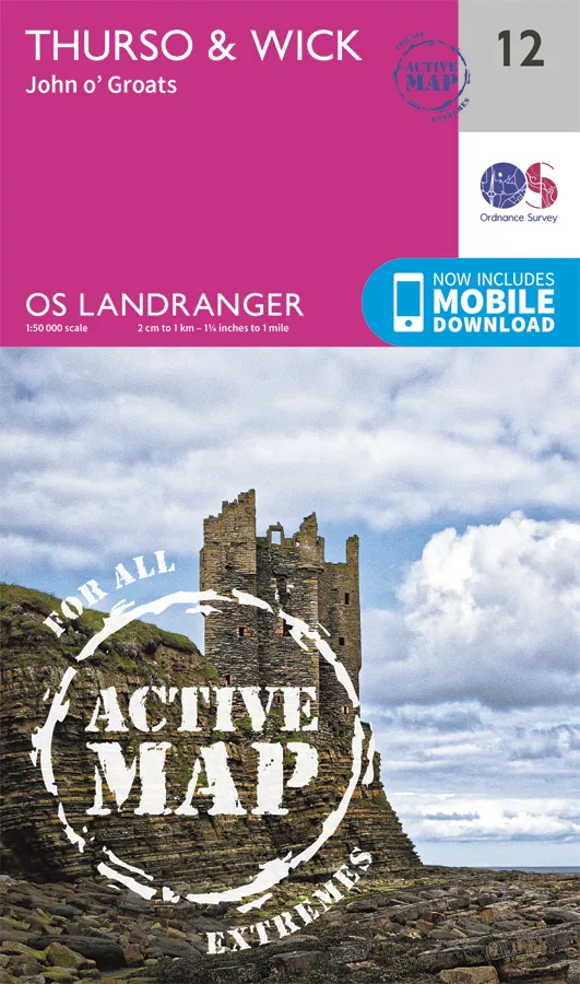 OS Landranger Active - 12 - Thurso & Wick, John O’Groats