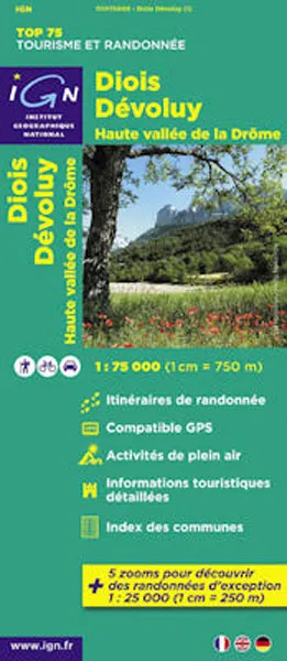 IGN Top 75 - Diois / Devoluy / Hte Vallee de la Drome