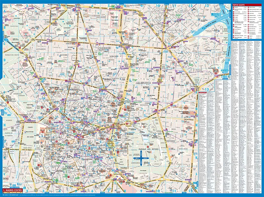 Borch City Map - Madrid - Image 2