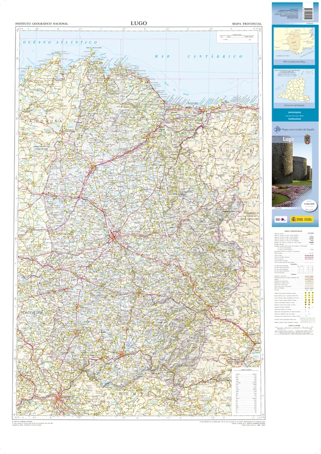 CNIG Spanish Provincial Road Maps (1:200k) - Lugo - Image 2