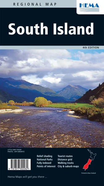 Hema New Zealand Map - South Island