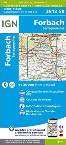 IGN Top 25 - Serie Bleu - Forbach / Sarreguemines 3613