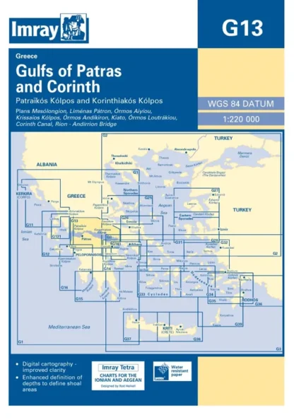 Imray G Chart - Gulfs of Patras & Cornith (G13)