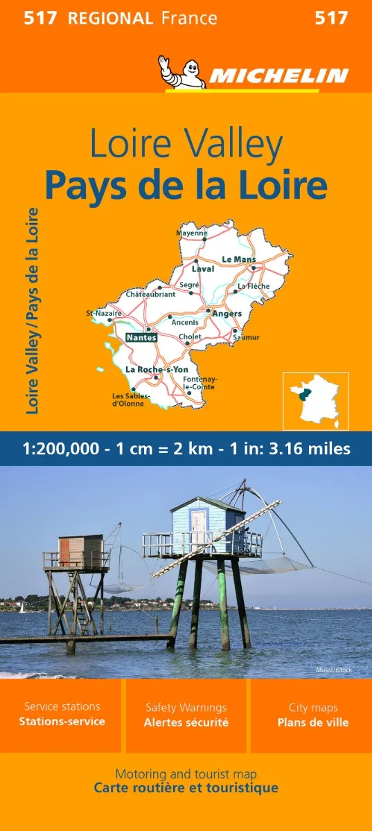 Michelin Regional Map - 517-Pays-de-la-Loire - Image 2