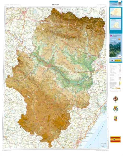 CNIG Spanish Autonomous Region Series Map - Aragon - Image 2