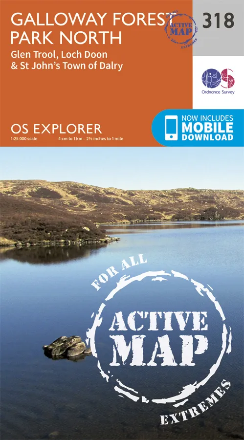 OS Explorer Active - 318 - Galloway Forest Park North