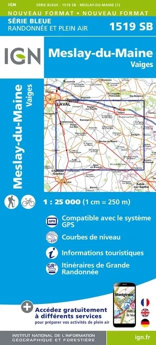 IGN Top 25 - Serie Bleu - Meslay-du-Maine / Vaiges 1519 - Image 2