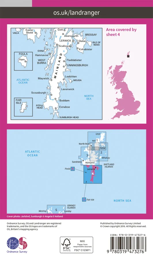 OS Landranger Active - 4 - Shetland – South Mainland - Image 2