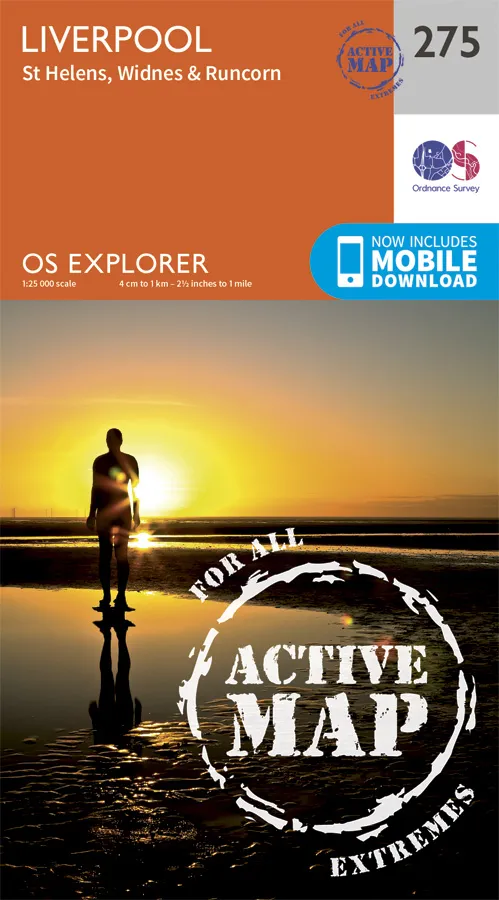 OS Explorer Active - 275 - Liverpool, St Helens, Widnes & Runcorn