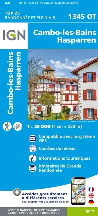 IGN Top 25 - Cambo-les-Bains / Hasparren