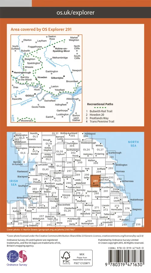 OS Explorer Active - 291 - Goole & Gilberdyke - Image 2