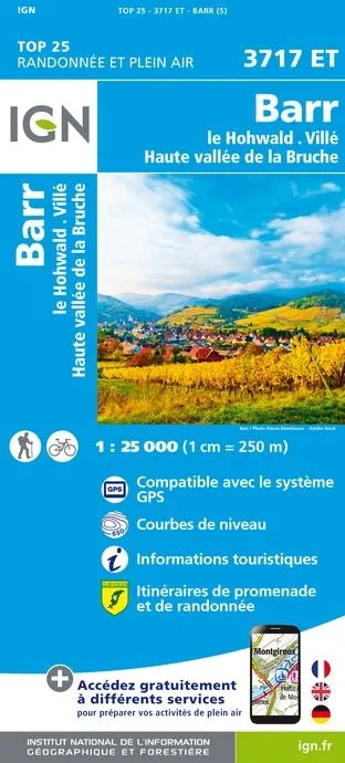 IGN Top 25 - Barr / Le Howald / Villé / Vallée de la Bruche