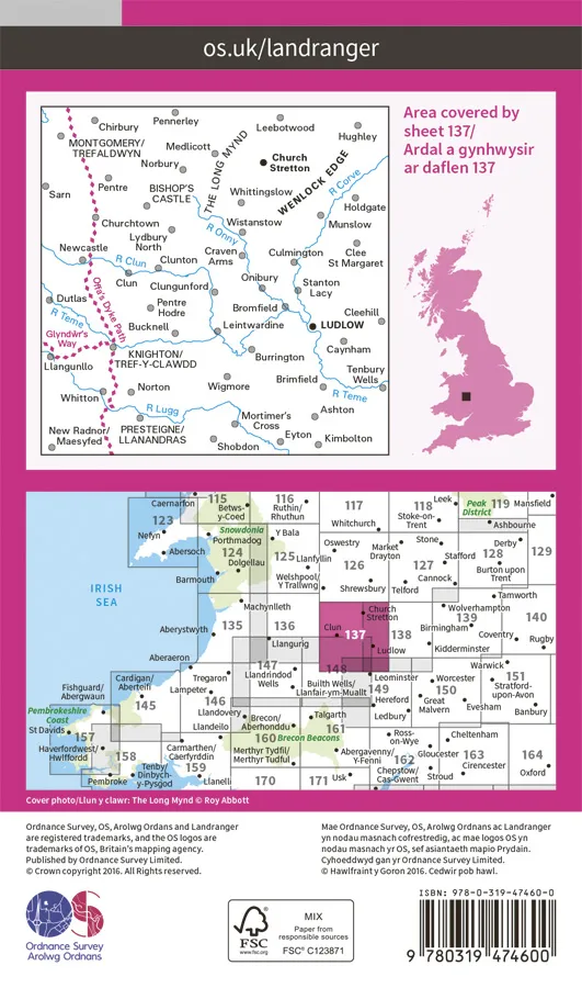 OS Landranger Active - 137 - Ludlow & Church Stretton, Wenlock - Image 2
