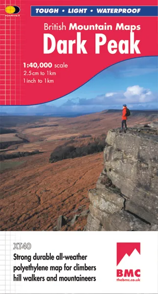 Harvey British Mountain Map - BMC - Dark Peak