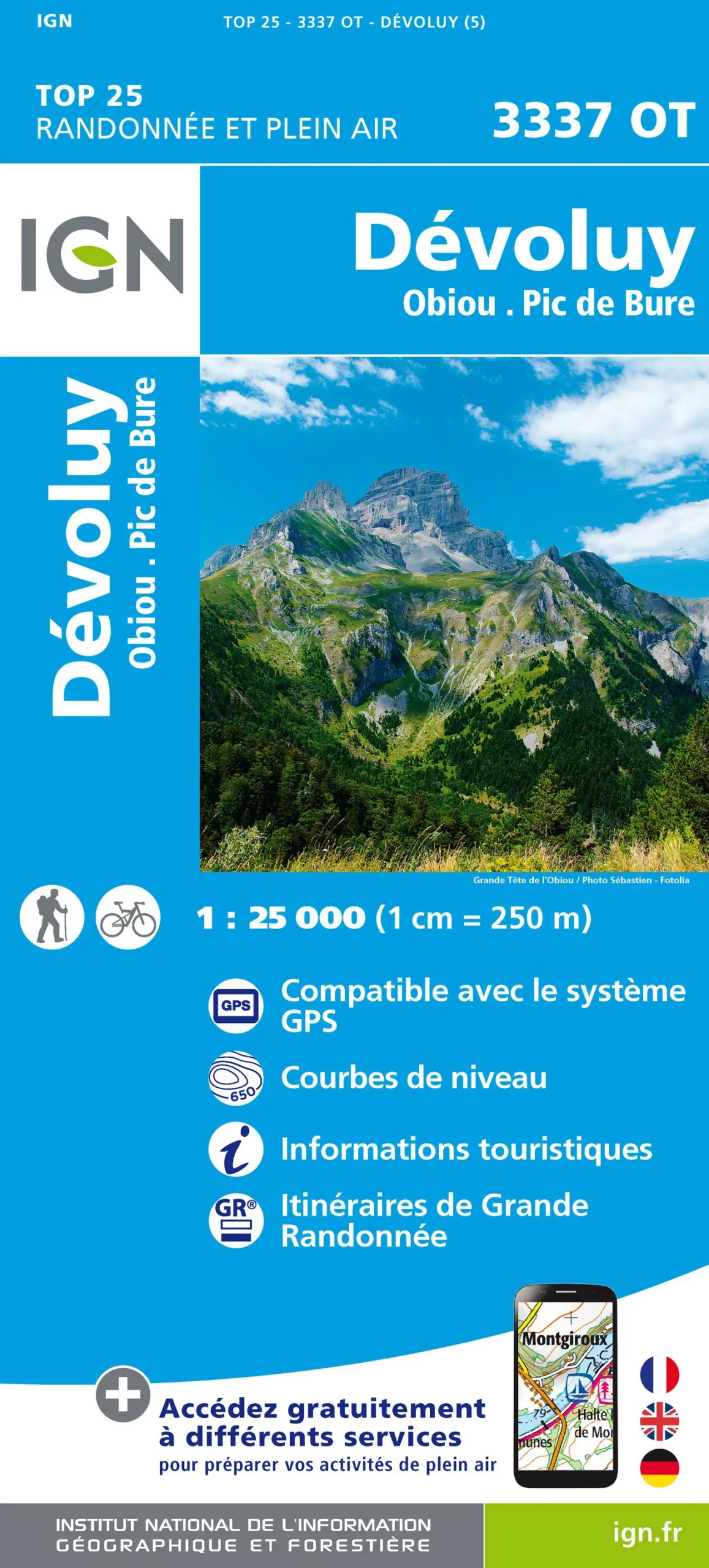 IGN Top 25 - Dévoluy / Obiou / Pic de Bure