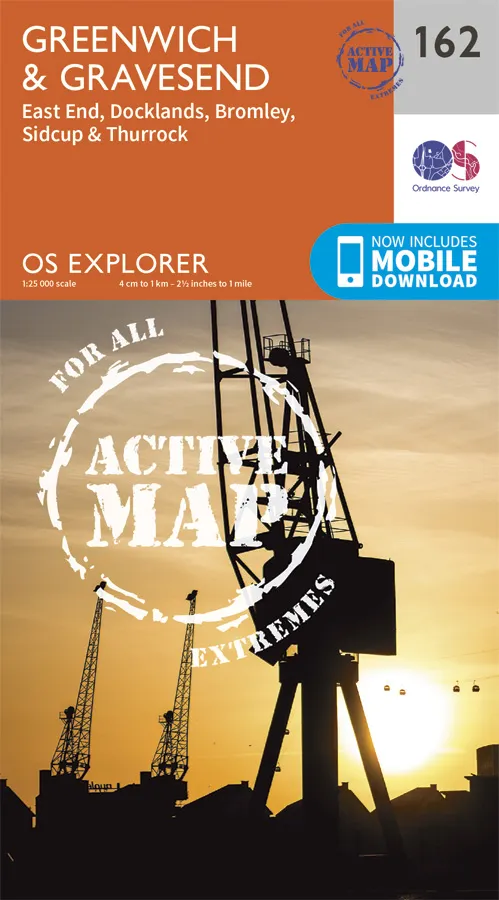 OS Explorer Active - 162 - Greenwich and Gravesend