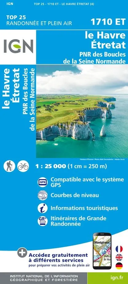 IGN Top 25 - Le Havre / Etretat / PNR des Boucles Seine Normandie - Image 2